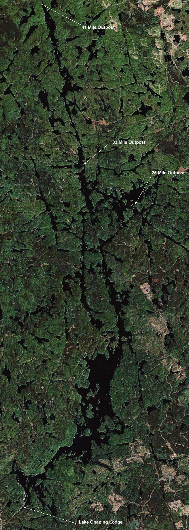 Satellite View of Lake Onaping